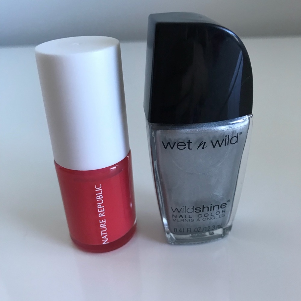 Nail polish - silver and orange NWT